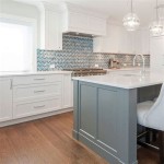 Blue And Gray Kitchen Backsplash