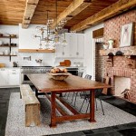 Farmhouse Table In Modern Kitchen