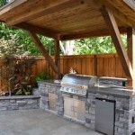 Small Outdoor Kitchen With Roof