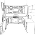 U Shaped Kitchen Layout Drawing