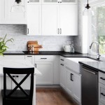 White Kitchen Cabinets With Black Handles